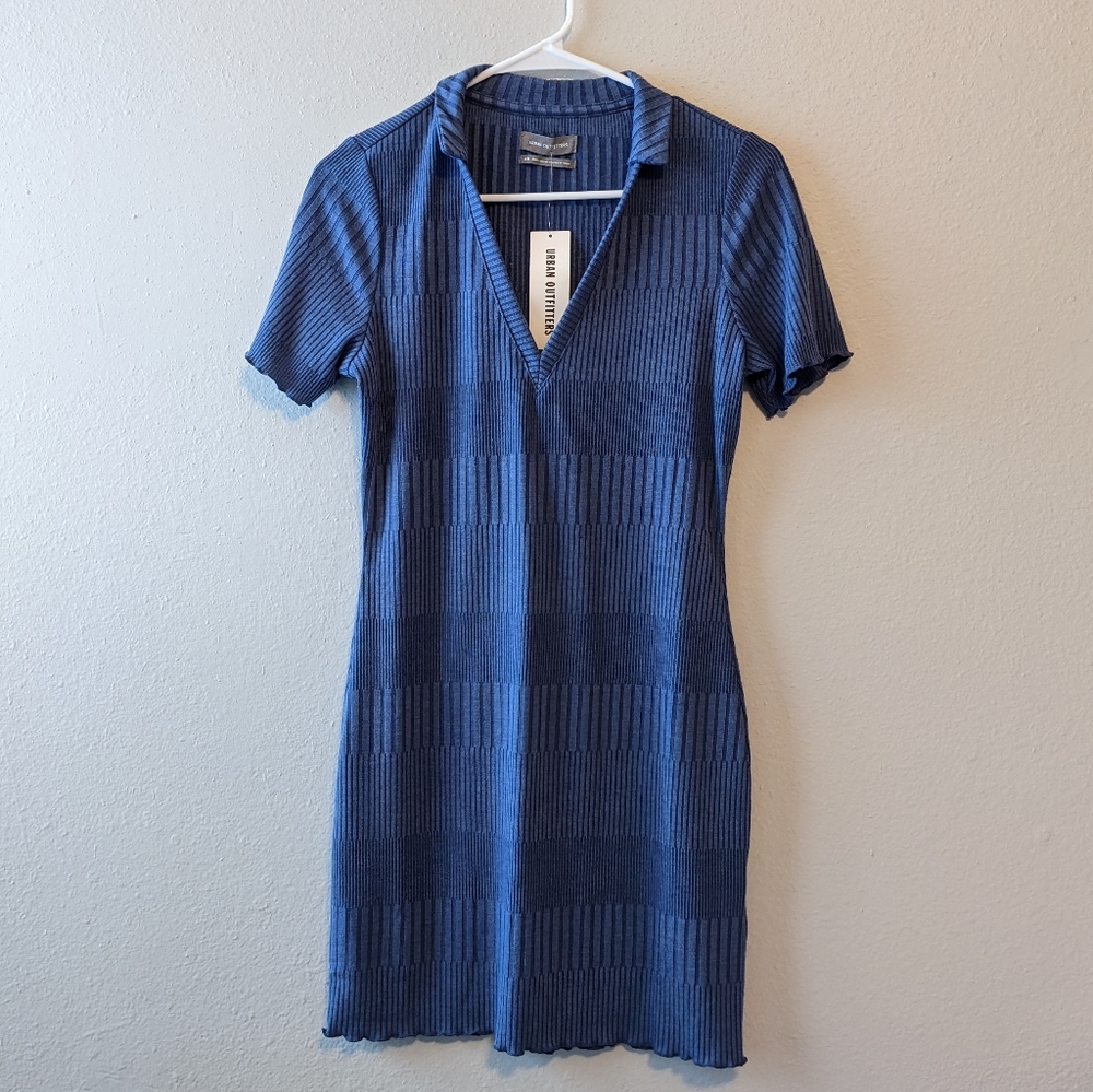 UO Lydia Collared Bodycon Mini Dress